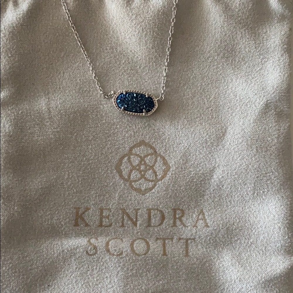 Kendra Scott Elisa necklace blue drusy